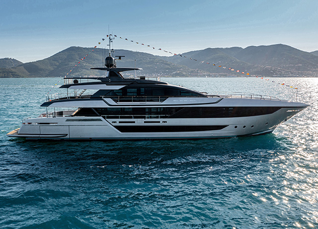 New Riva 130’ Bellissima: the flagship launched for an American owner.<br />
<br />
 